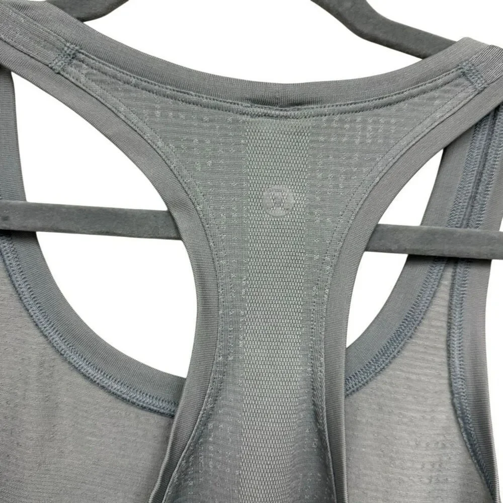 Lululemon gray/silver Racerback tank size 4